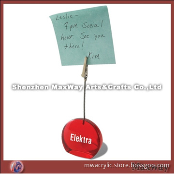 Acrylic red menu holder which is very popular in office